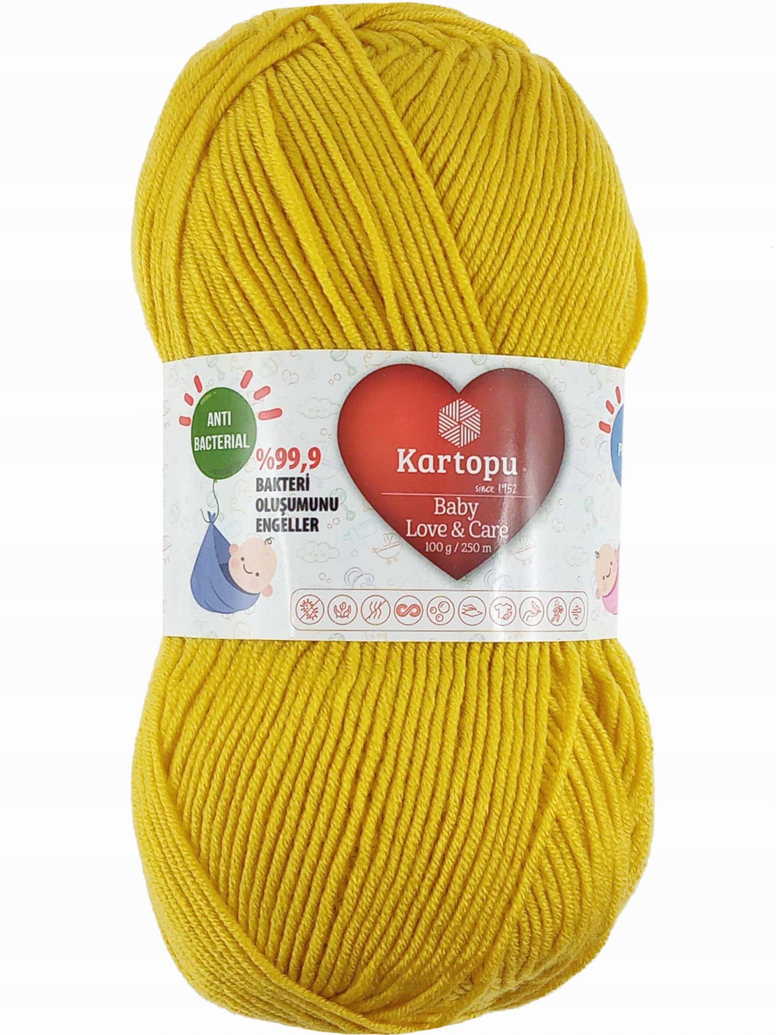 Włóczka Kartopu Baby Love&Care 1321 musztardow
