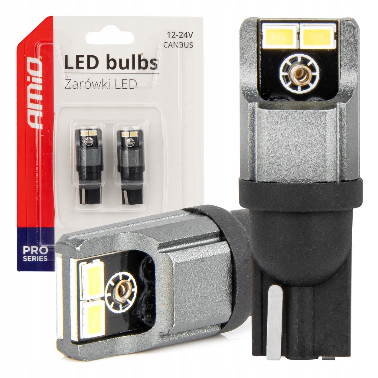 AMiO ŻARÓWKI SAMOCHODOWE LED CANBUS POSTOJÓWKI W5W T10 12V 24V AMIO-03717