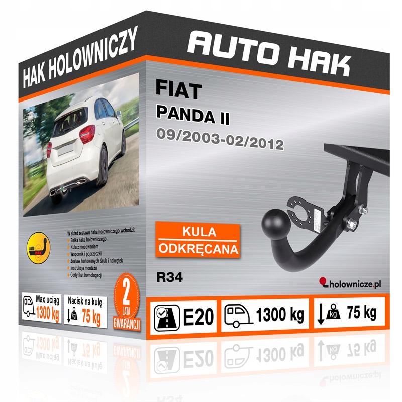 Hak holowniczy Fiat PANDA II 2003-2012