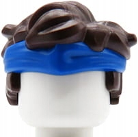 

Lego włosy figurki męskie, ciemne brązowe, opaska