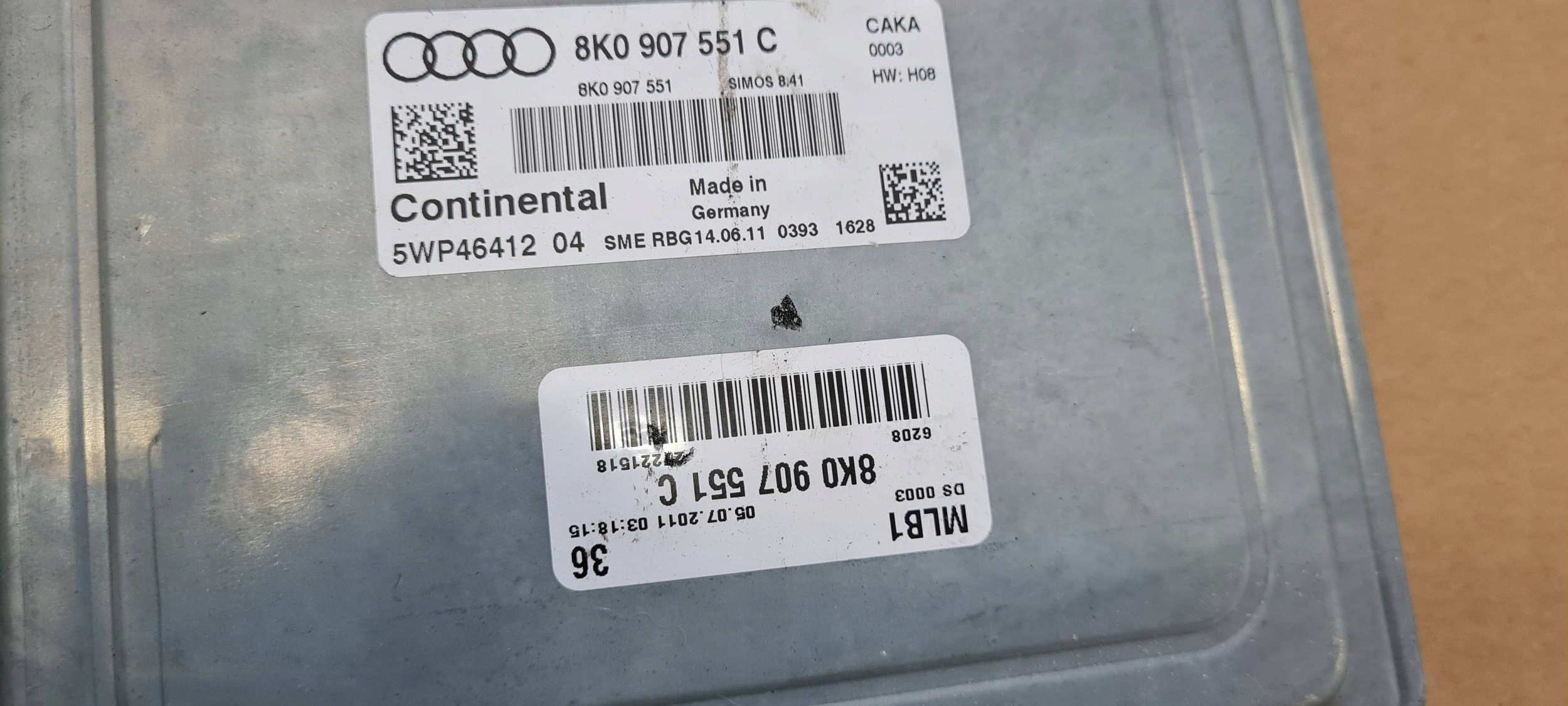 S4 B8 computer control unit of the engine 3.0 TFSI CAK ECU 8K0907551C