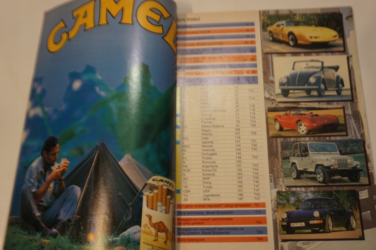 SAMOCHODY ŚWIATA 1993 KATALOG AUTA MODELE SAMOCHODÓW Tytuł Samochody Świata