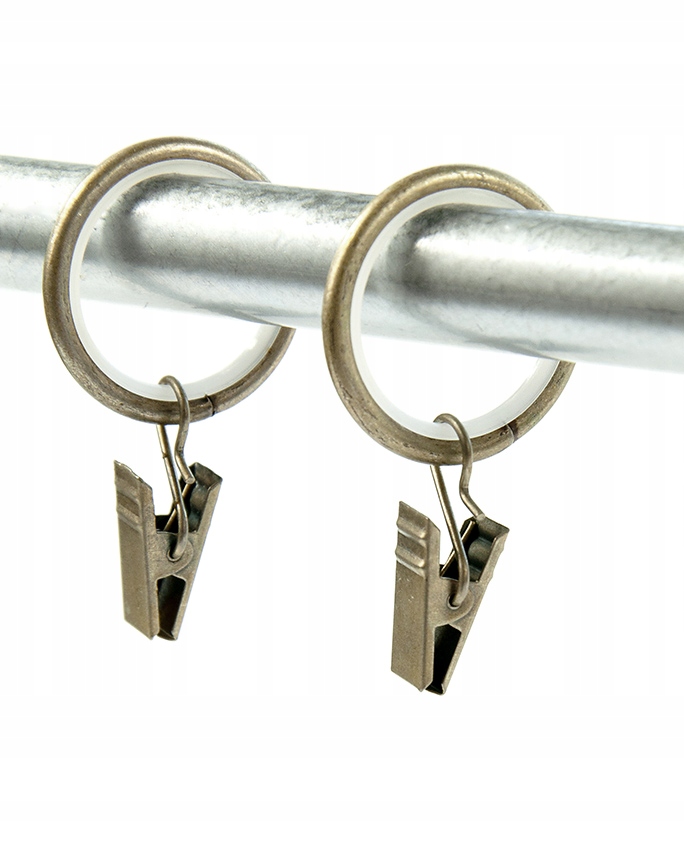 Ciche kółko z żabką do firan karnisza 2 szt antyk Rodzaj kółka, żabki, agrafki