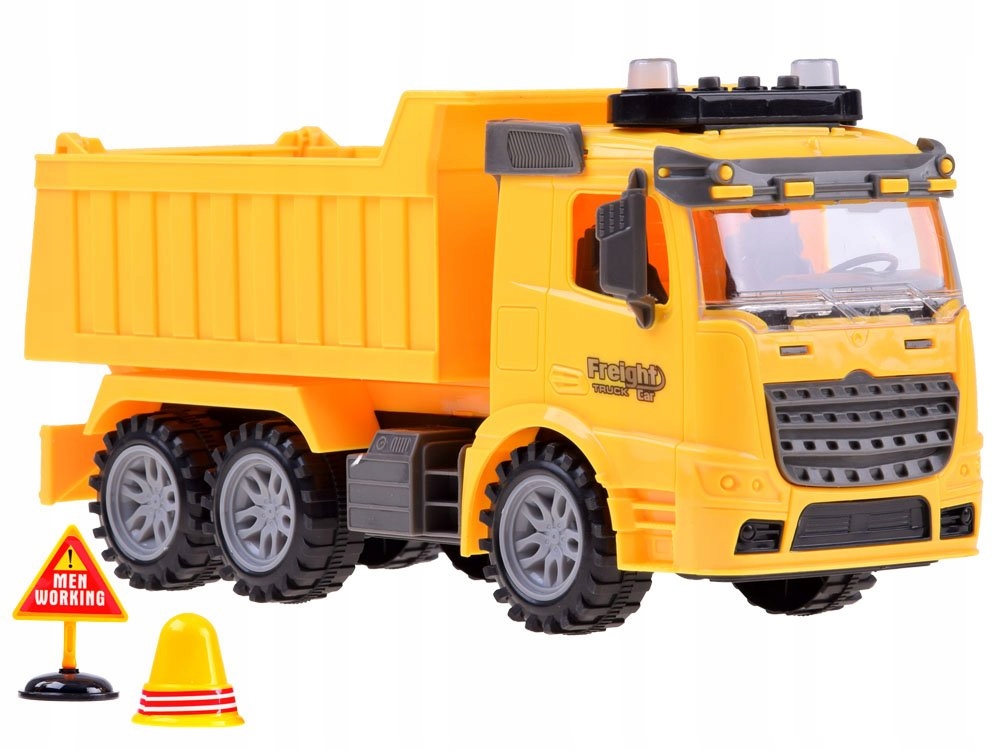 AUTO CIĘŻARÓWKA 28CM + SYGNALIZATOR + AKCESORIA Rodzaj pojazdu ciężarówka