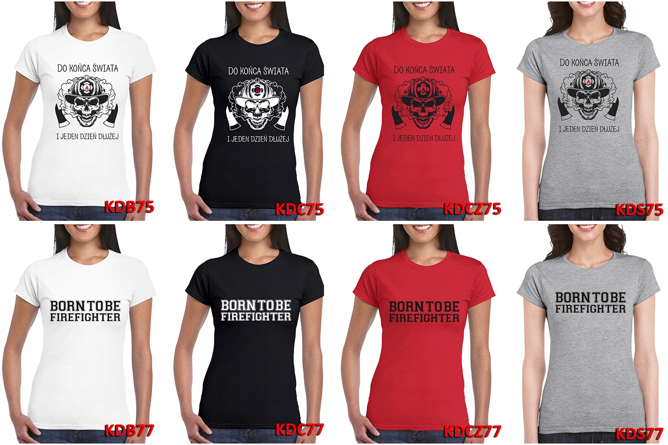 KOSZULKA STRAŻACZKA STRAŻ POŻARNA na PREZENT Dekolt okrągły