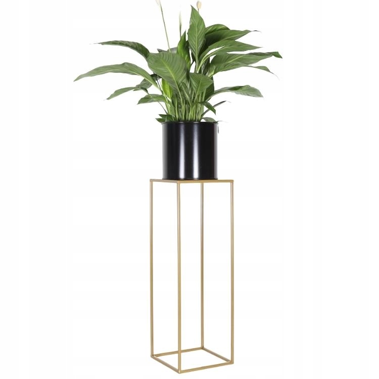 

kwietnik metal stojak na kwiaty loft złoty 70cm