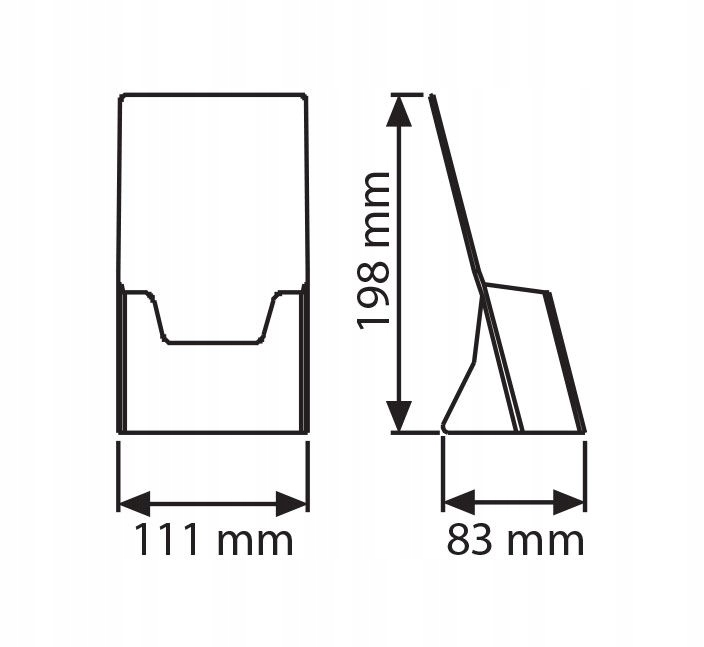 Stojak na ulotki DL pojemnik plexi odlewany Marka bez marki