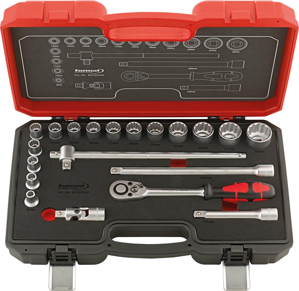 Sada nástavců na klíč 1/2'' 20-dílná