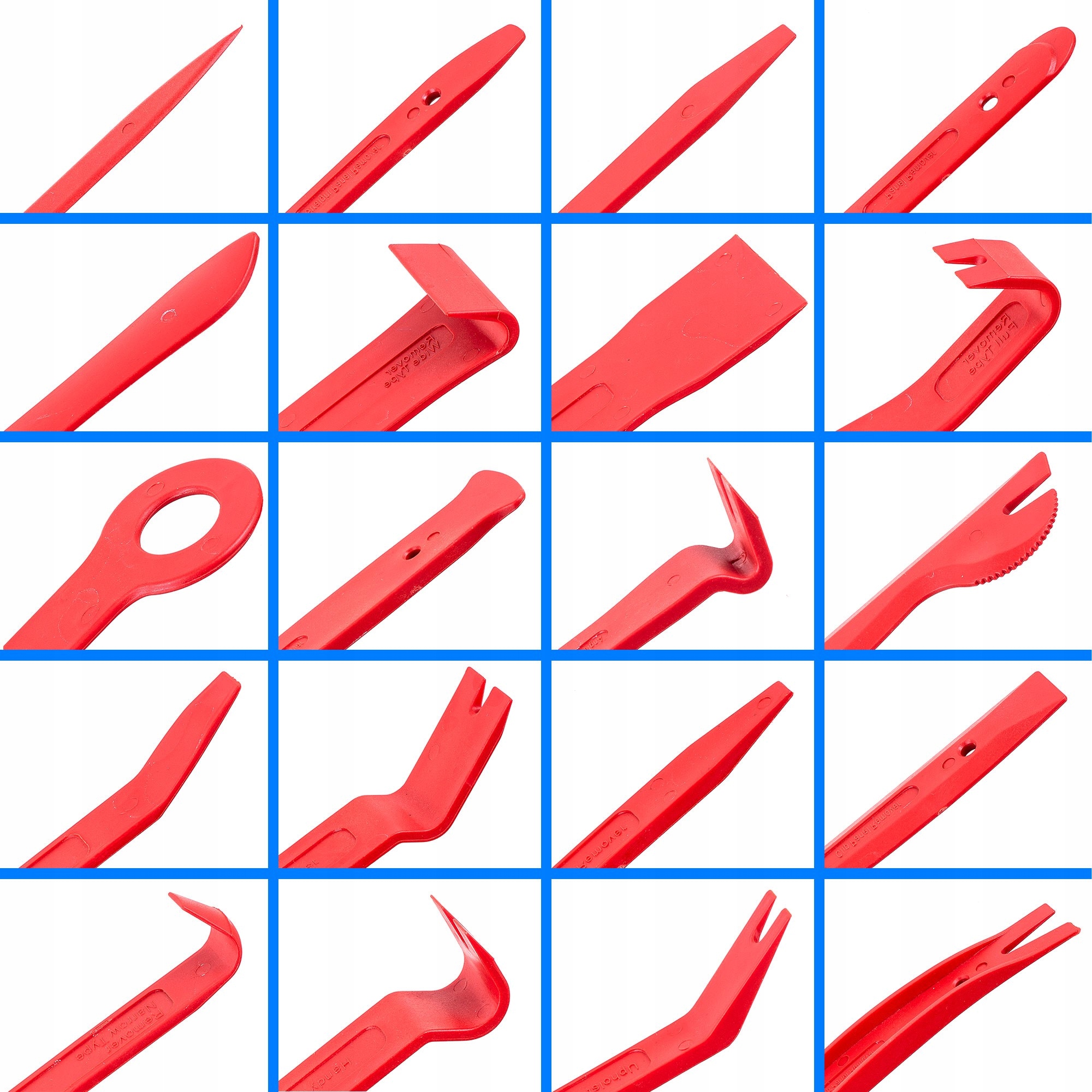 KLUCZE ŁYŻKI ŚCIĄGACZE DEMONTAŻU TAPICERKI RADIA Kod producenta JC2019508