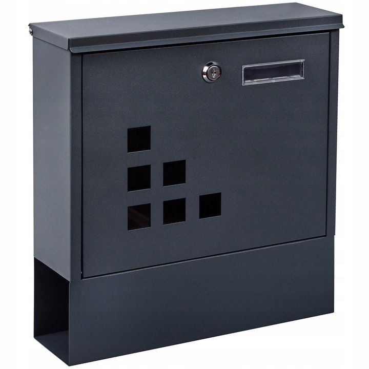 Poštovní Schránka Na Dopisy S Držákem Na Noviny Kovová Šedá Moderní