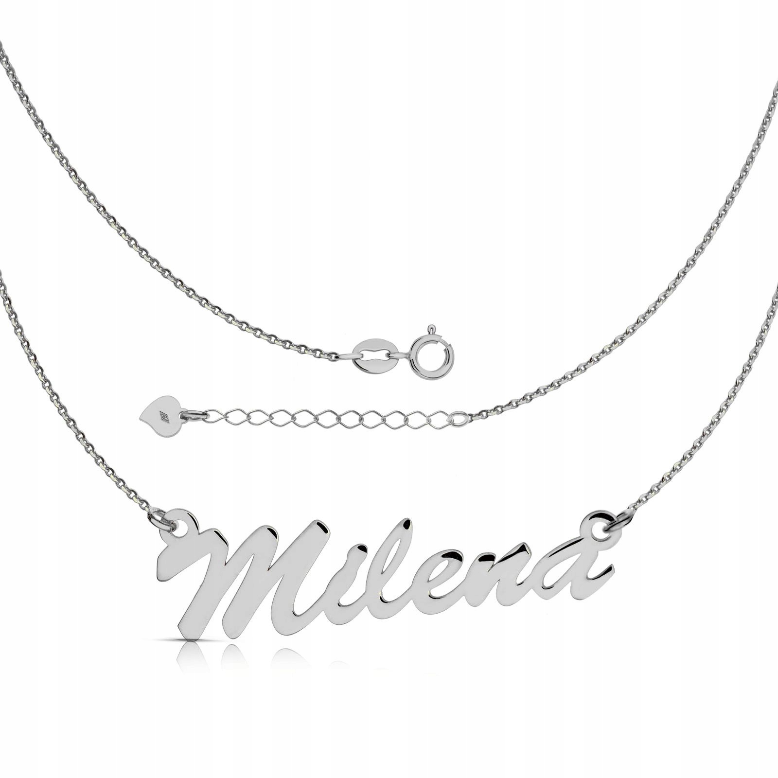 Stříbrný náhrdelník s jménem Milena 925 Gravírování