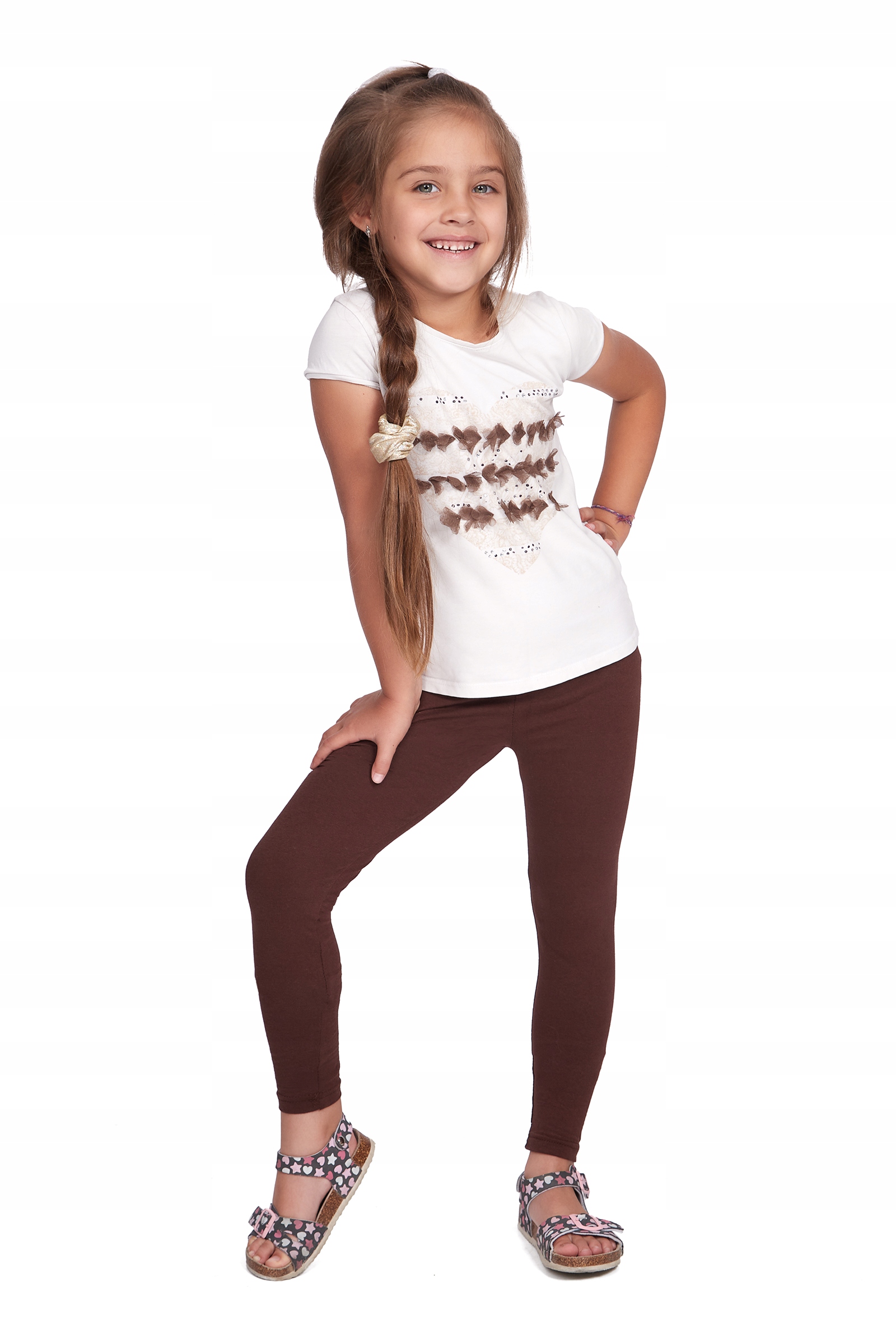 BAWEŁIANE GETRY KLASYCZNE DZIECIĘCE LEGGINSY 140