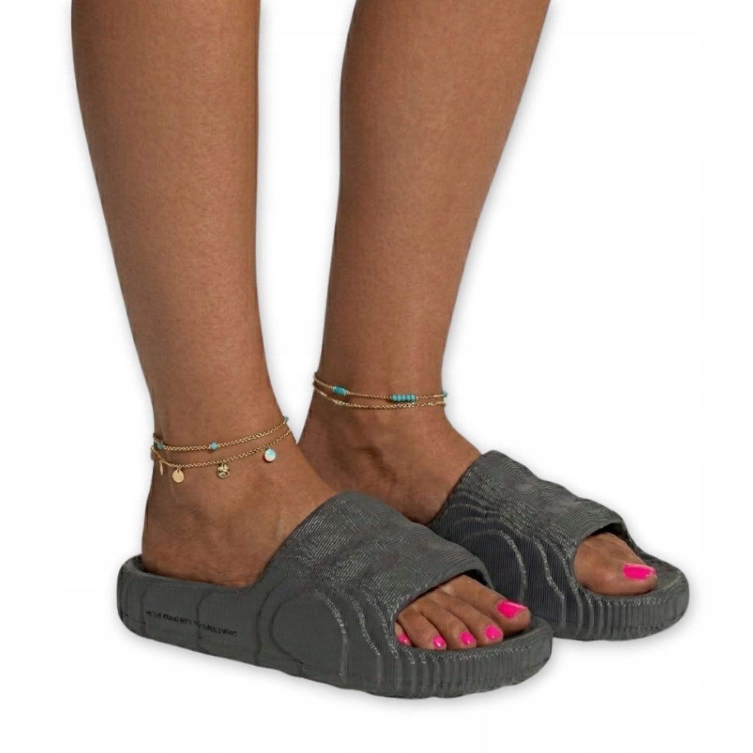 Nazouváky pantofle Adidas Adilette voděodolné sportovní do bazénu šedé vel. 39
