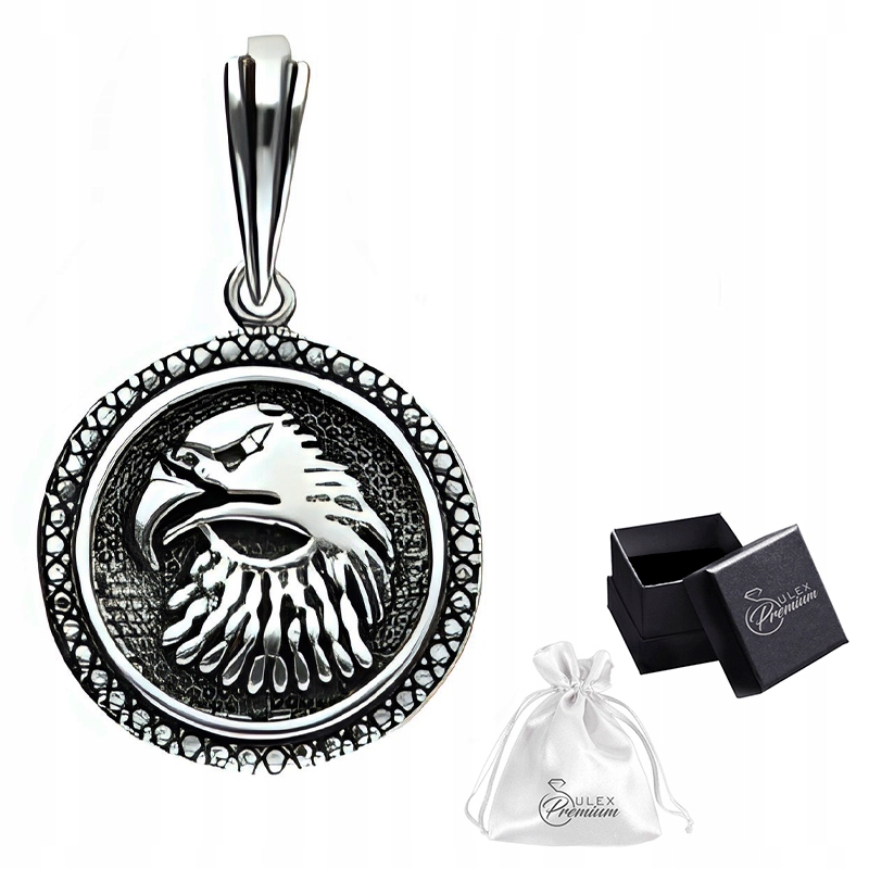 Stříbrný přívěsek Přívěsek stříbro ryzost 925 Orel v kruhu