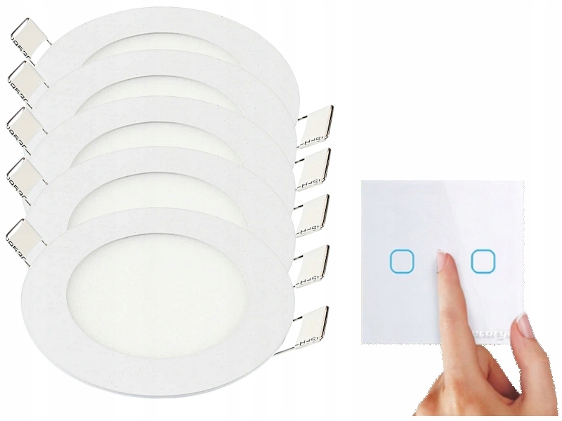 Moderní sada panelů Halogen 3W 5x spínač