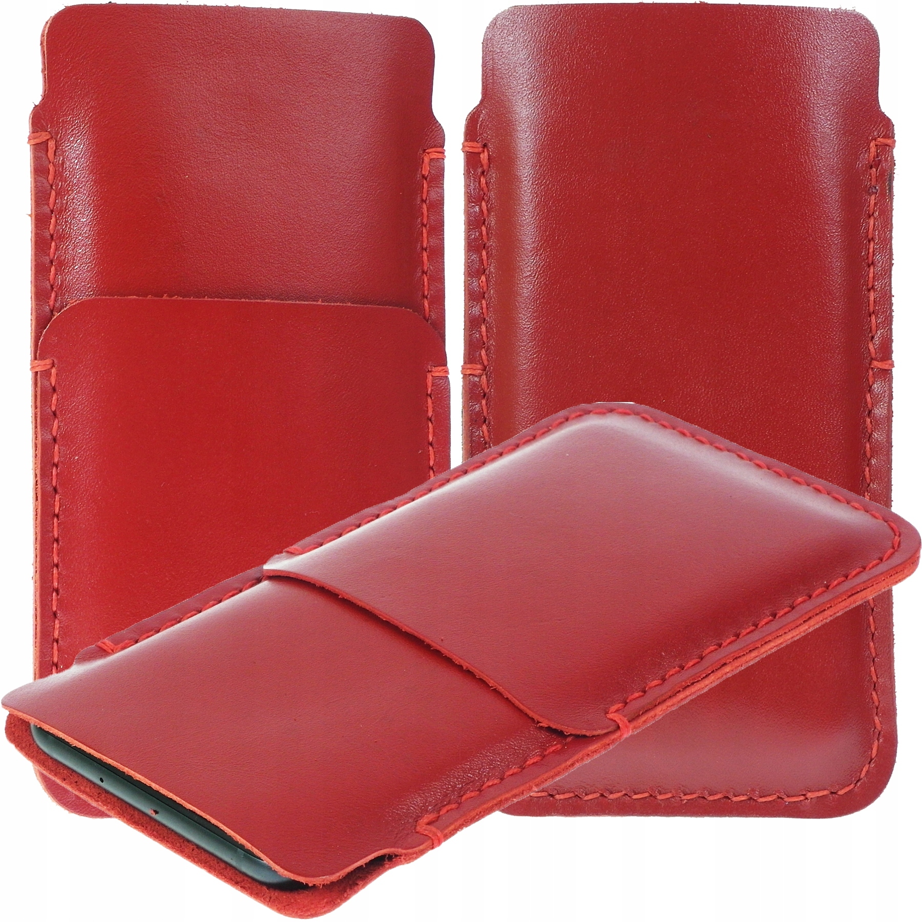 

Ręcznie Szyte Etui Skórzane Rr Huawei P20 Lite