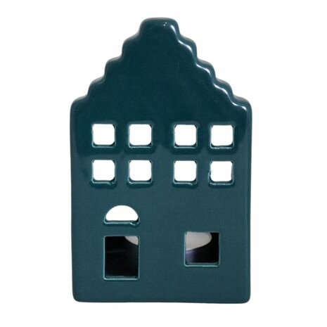 DOMEK DOM CERAMICZNY ŚWIECZNIK LAMPION KAMIENICZKA TEALIGHT NA PREZENT