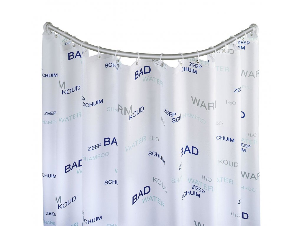 Zakřivená sprchová tyč, chrom, 80 x 80/90 x 90 cm, Wenko