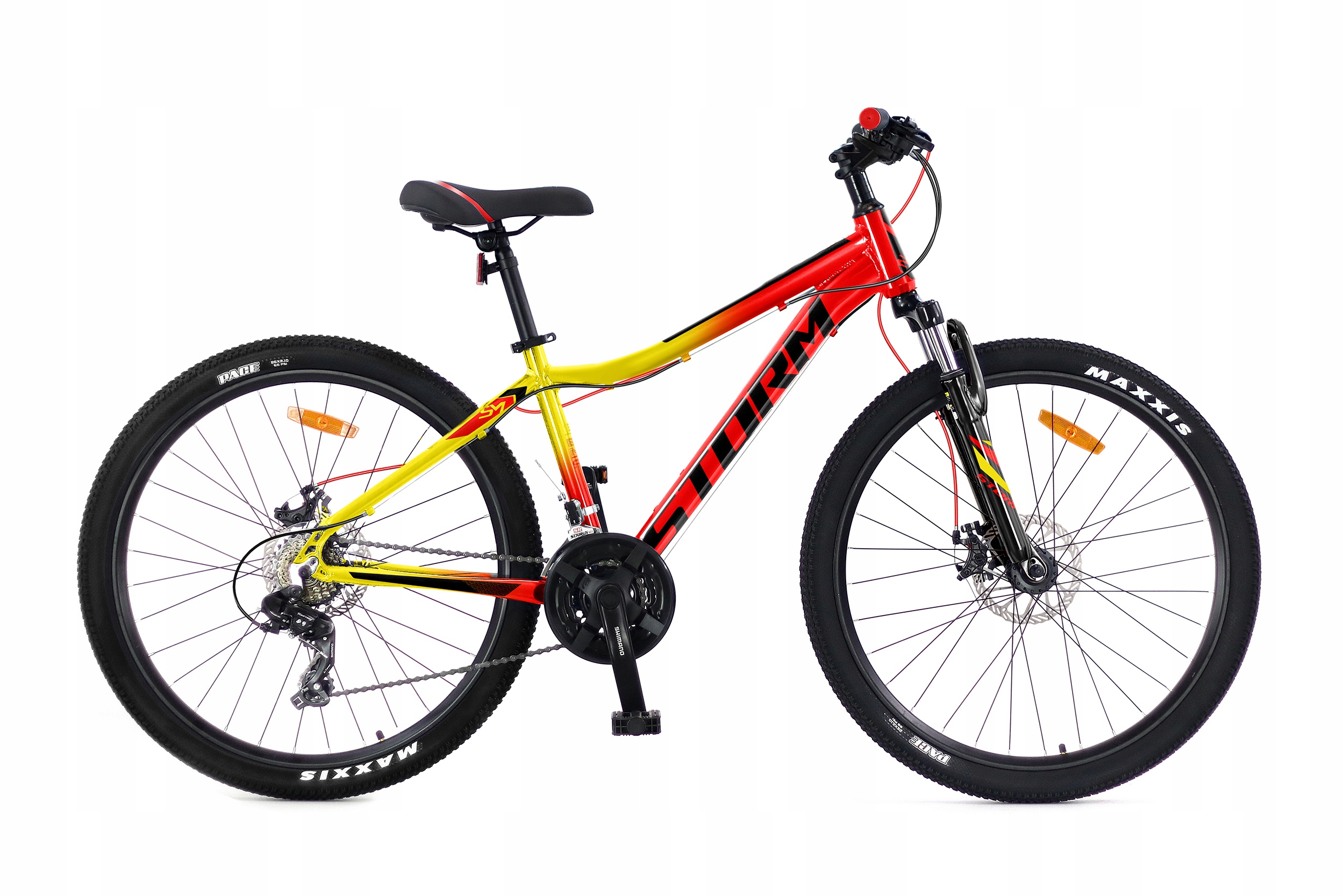 Rower Storm Racer 26 2D czerwony/żółty 15