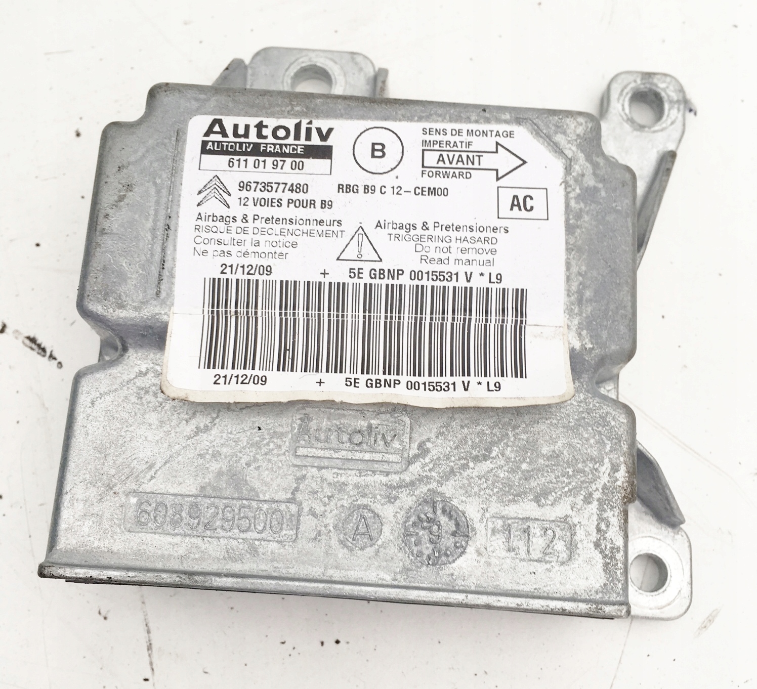 SENSOR AIR BAG 9673577480 BERLINGO PARTNER III