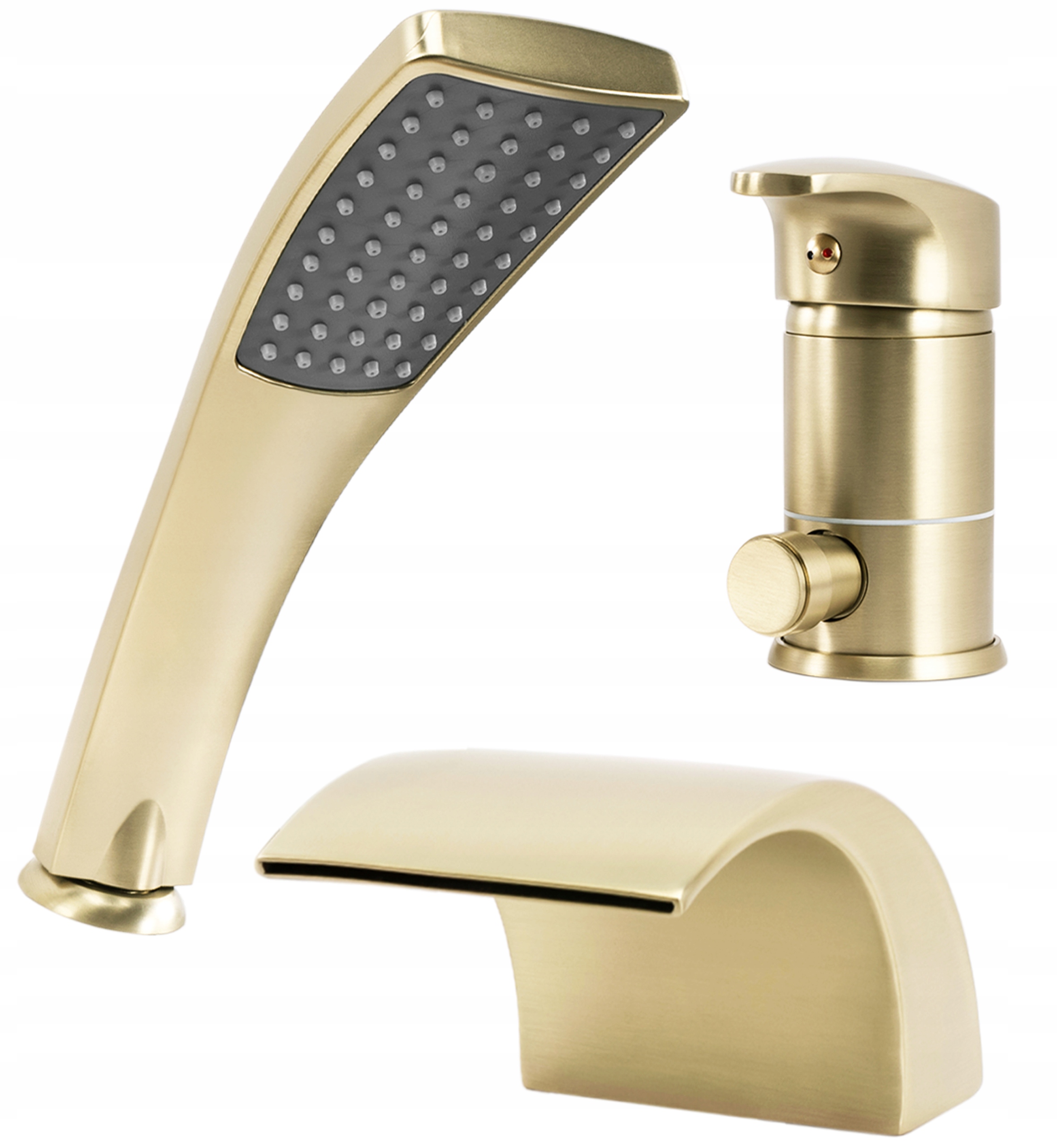 3-OTVOROVÁ Zlatá Brúsená Vaňová Batéria So Slúchadlom Rea Riven Gold