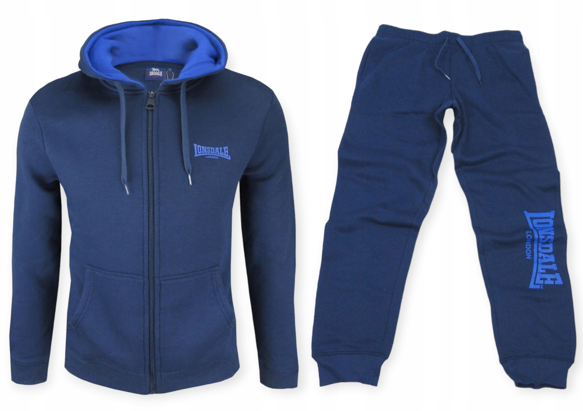Lonsdale Dres komplet męski bawełniany bluza z kapturem i spodnie rozm. M