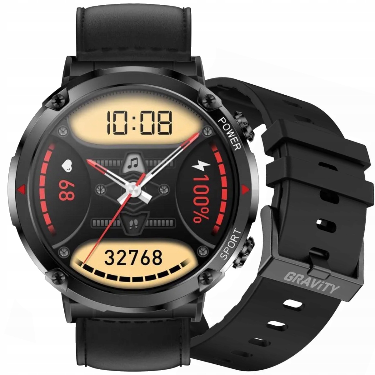 Gravity GT21-3 černé chytré hodinky pro hovory