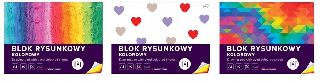 BLOK RYSUN. A3/10K KOL.80G BAR.W MASIE A'10 8311