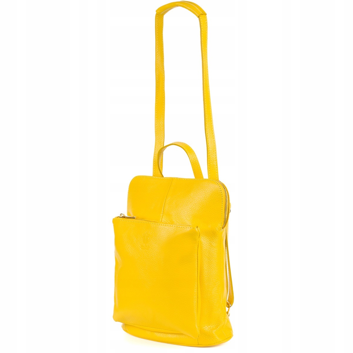 Kožený batoh dámská kabelka 2v1 elegantní A4 italský prostorný klasický