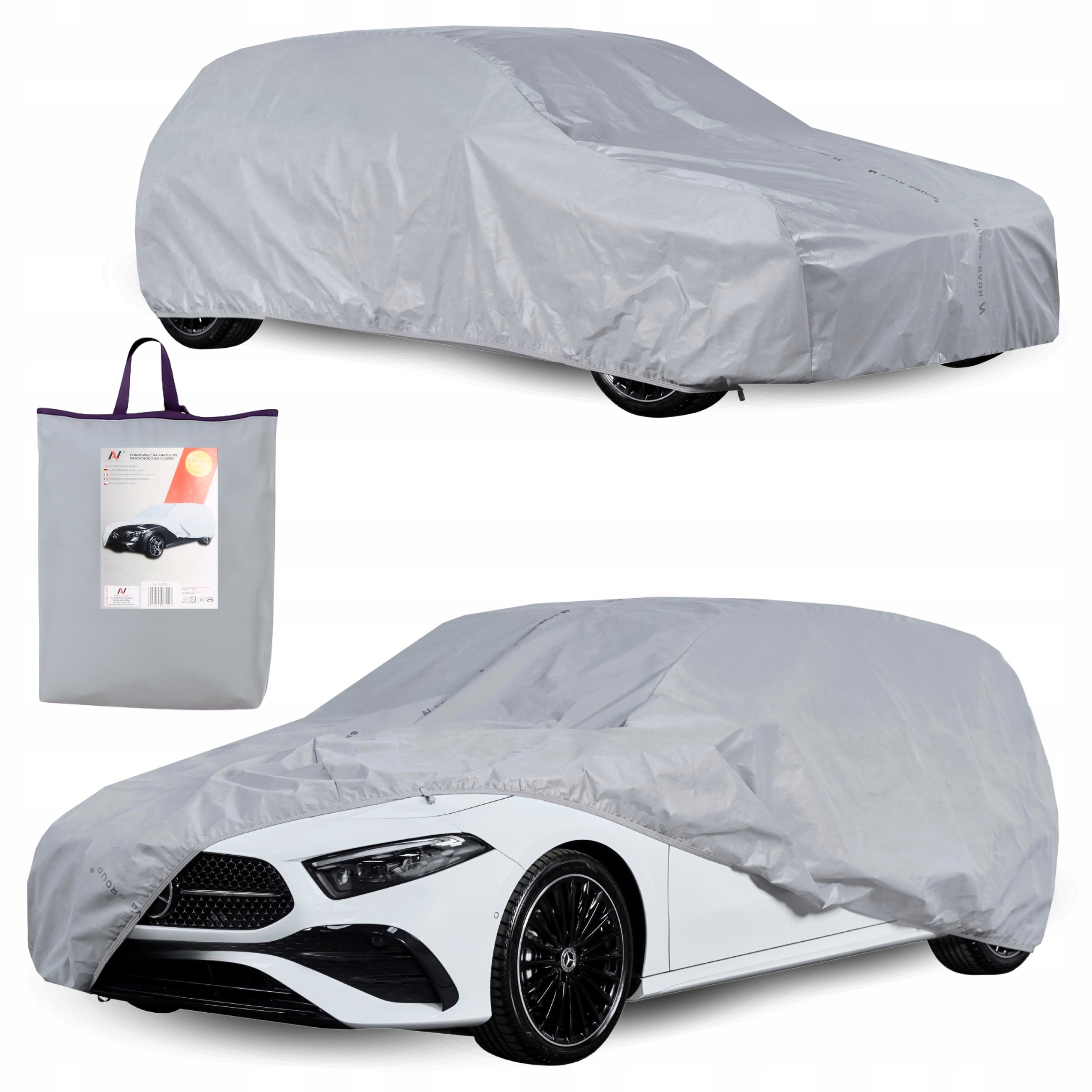 Obal na auto Hatchback S3 355 cm Celoroční auto Krycí Plachta Kryt