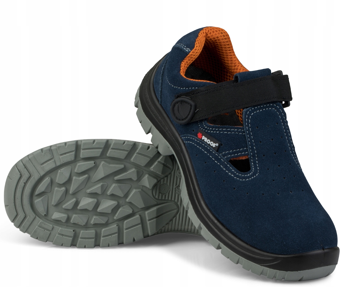 BUTY ROBOCZE MĘSKIE OCHRONNE BHP SANDAŁY NOSEK 47 Wysokość niskie