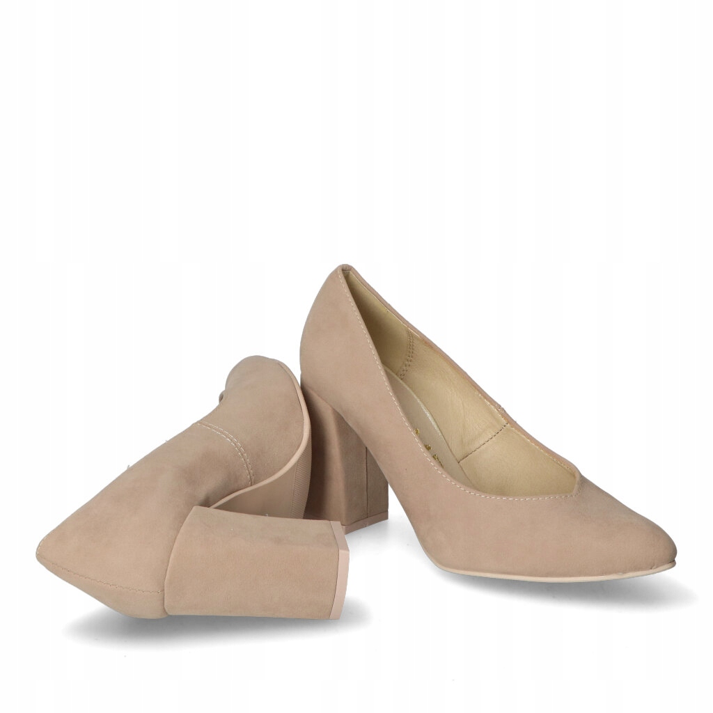 Czółenka Kamex-but 22/2 Beżowe zamsz Cechy dodatkowe brak