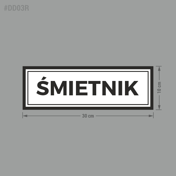 Śmietnik - naklejka 10x30 EAN (GTIN) 5904996051839