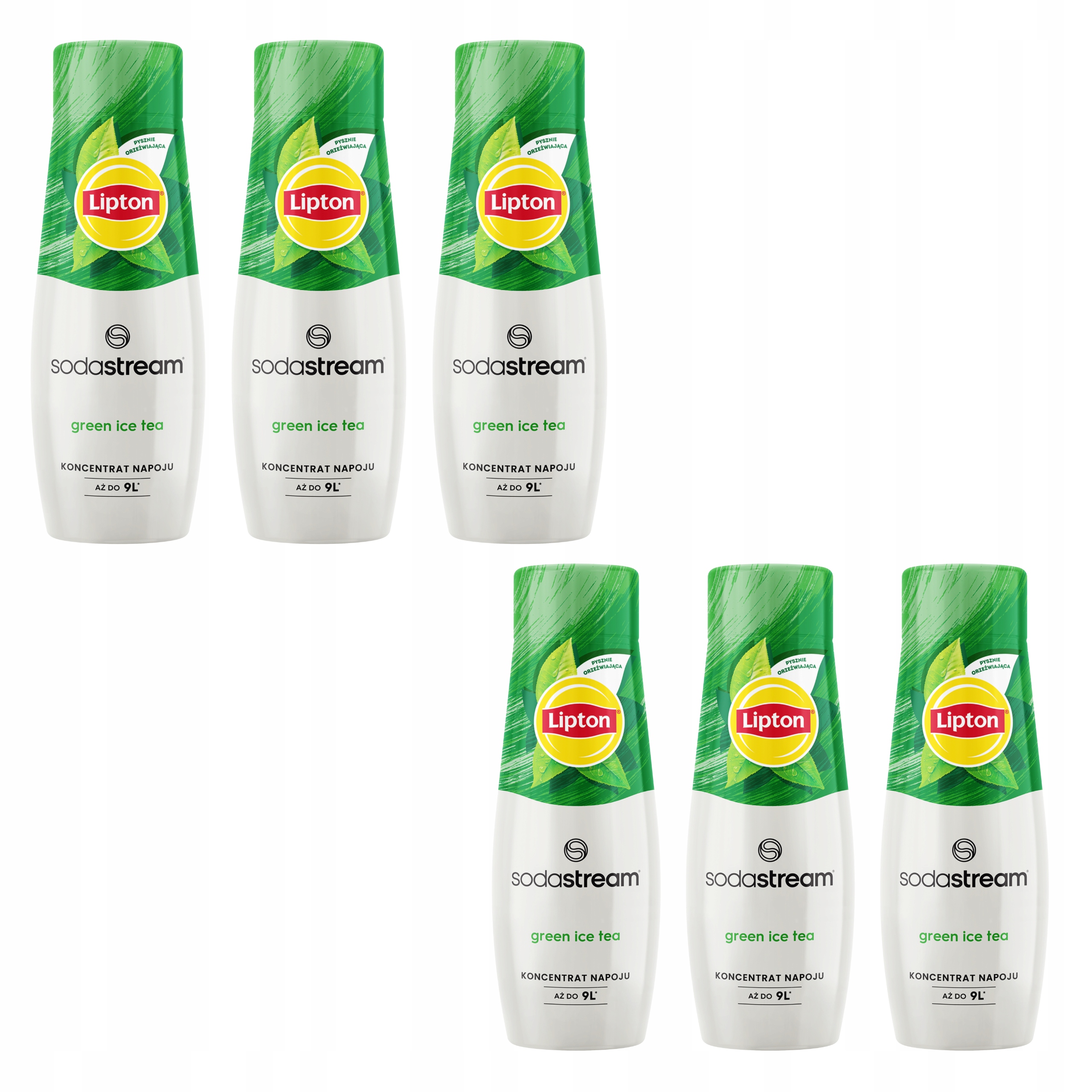 6 x sirup do saturátoru Sodastream – koncentrát do vody Lipton Green IceTea