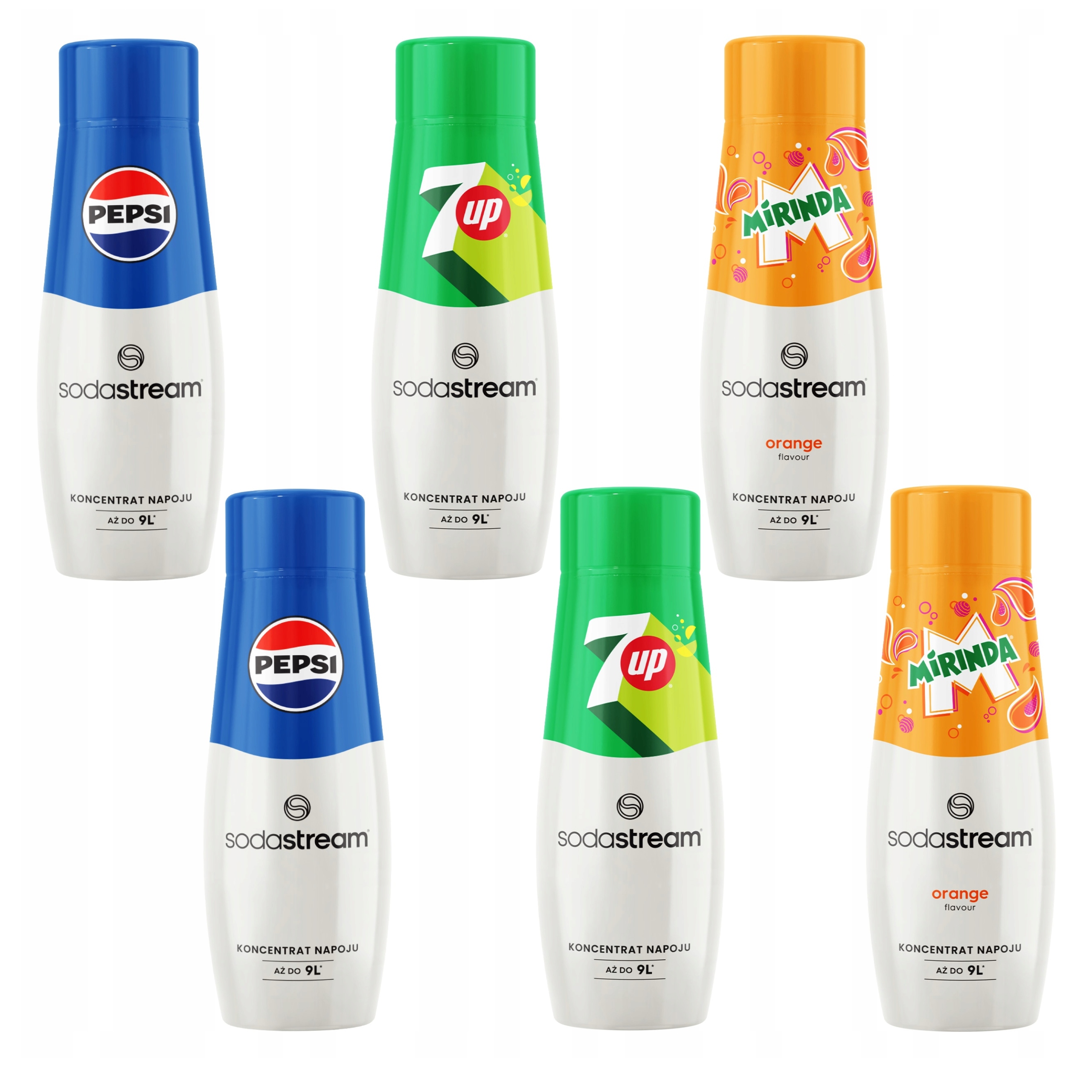 Sodastream Sirup sada 2xPEPSI 2xMIRINDA 2x7UP)