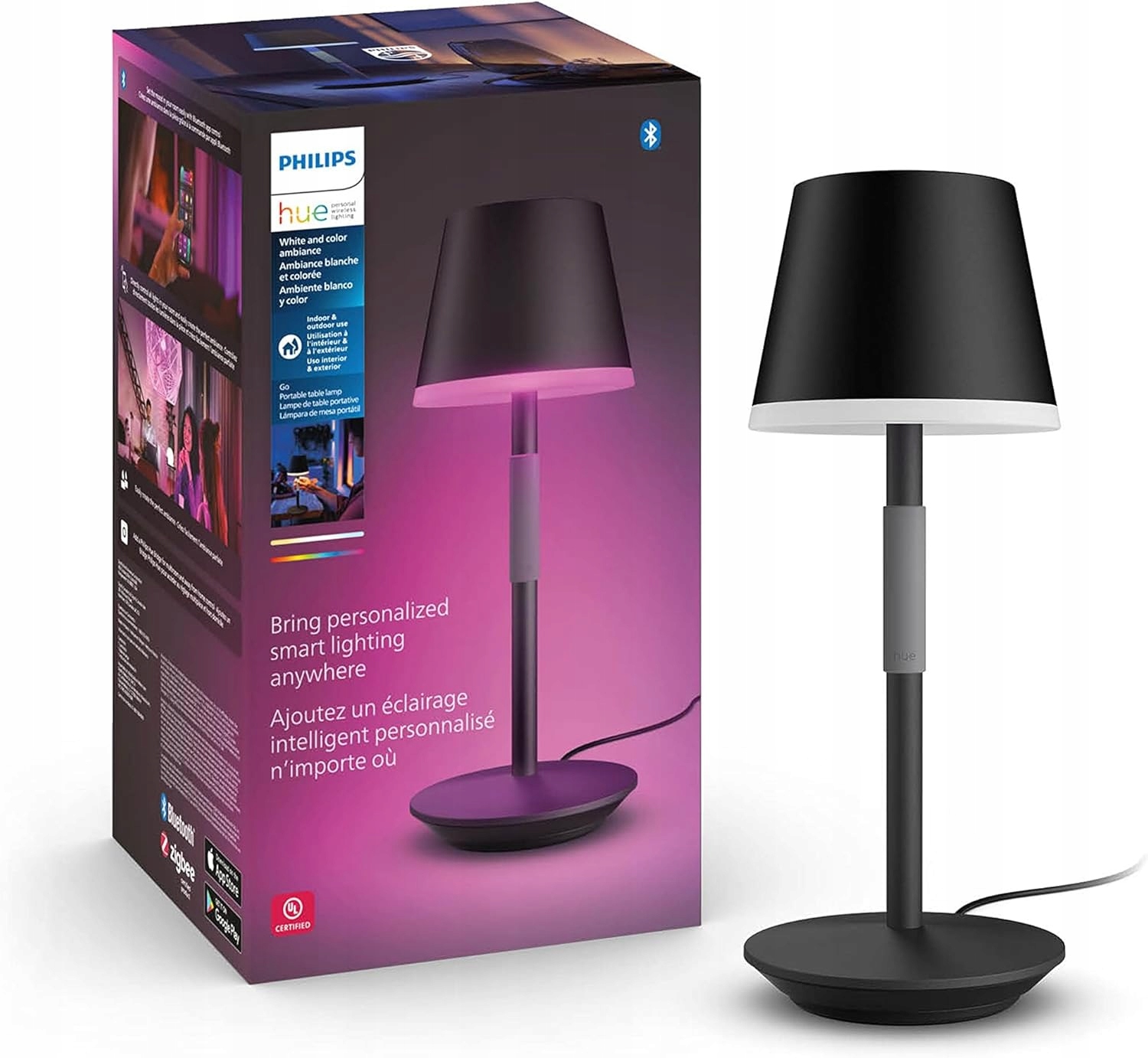 Stolová Led stolová lampa Philips Hue Go Table Rgb Inteligentná Smart 38 cm
