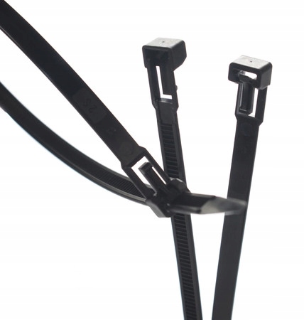

5x Opaski Kablowe Wielorazowe Trytytki Czarne 15cm