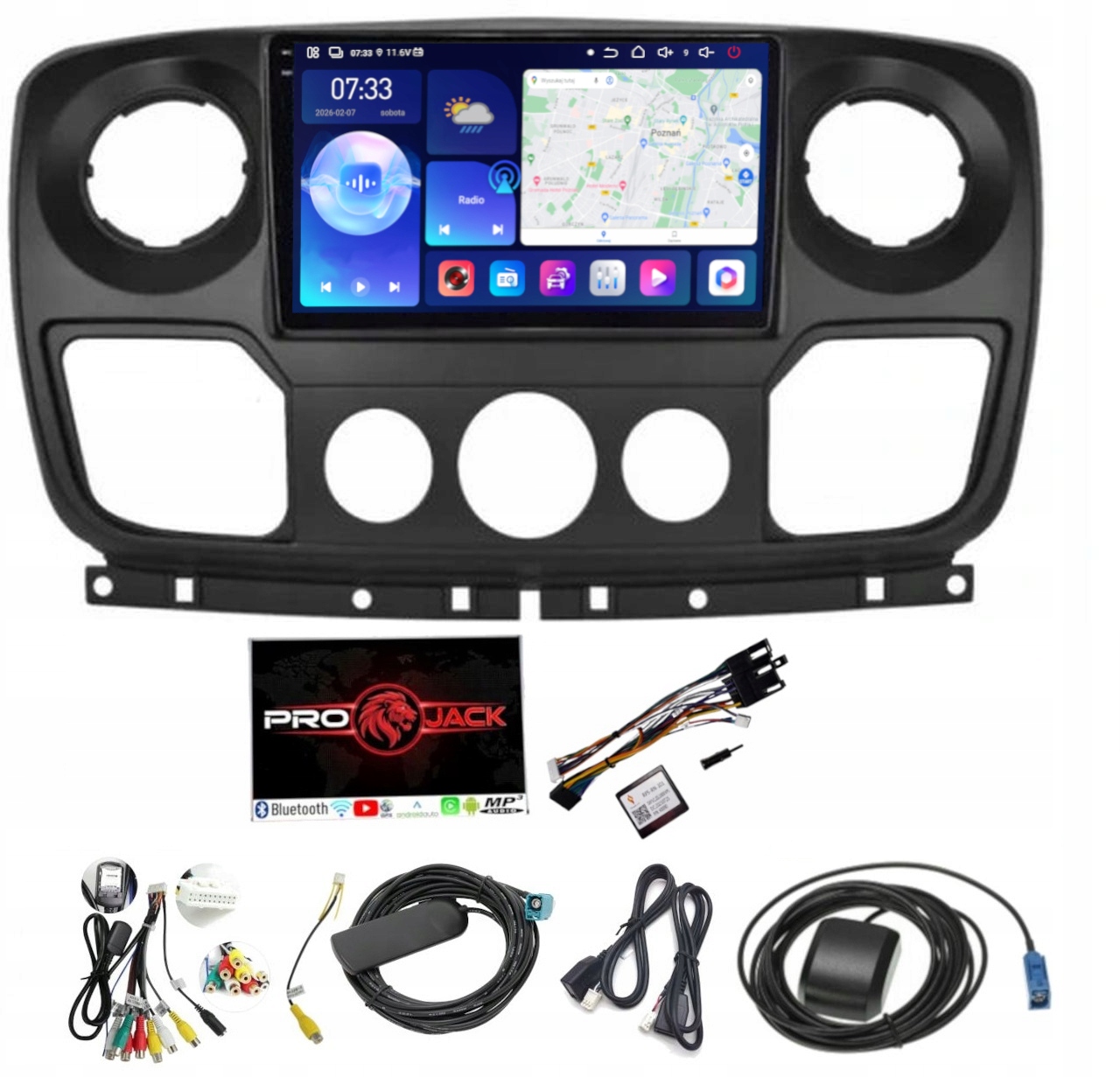 Android Rádio Navigace Nissan NV400 2010-2022 Carplay Wifi 6/128GB Sim