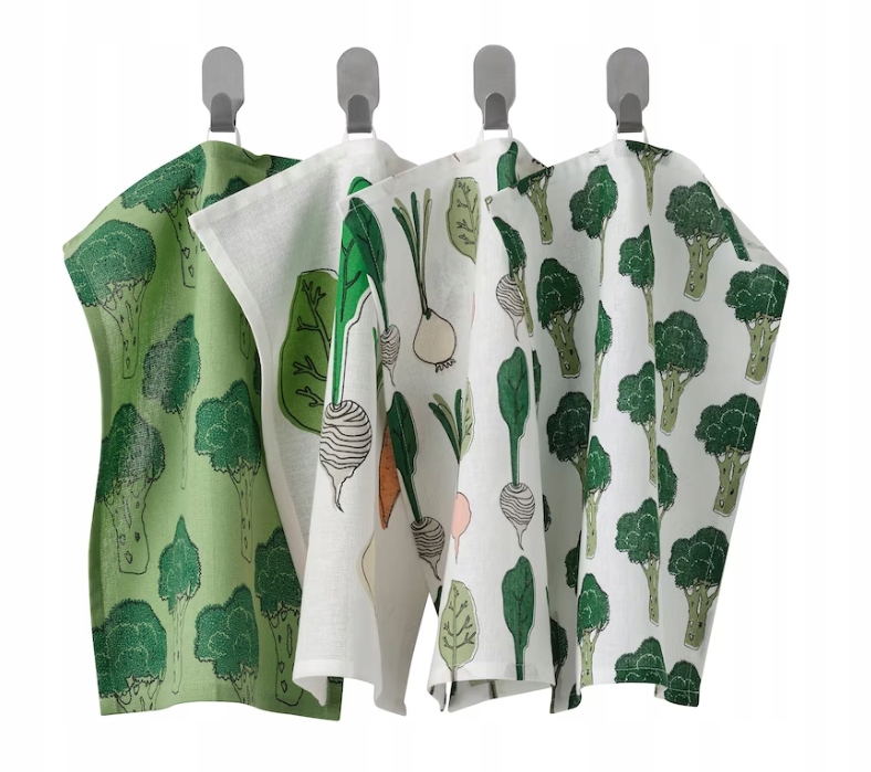 IKEA TORVFLY Ścierka, wzór/zielony, 30x40 cm