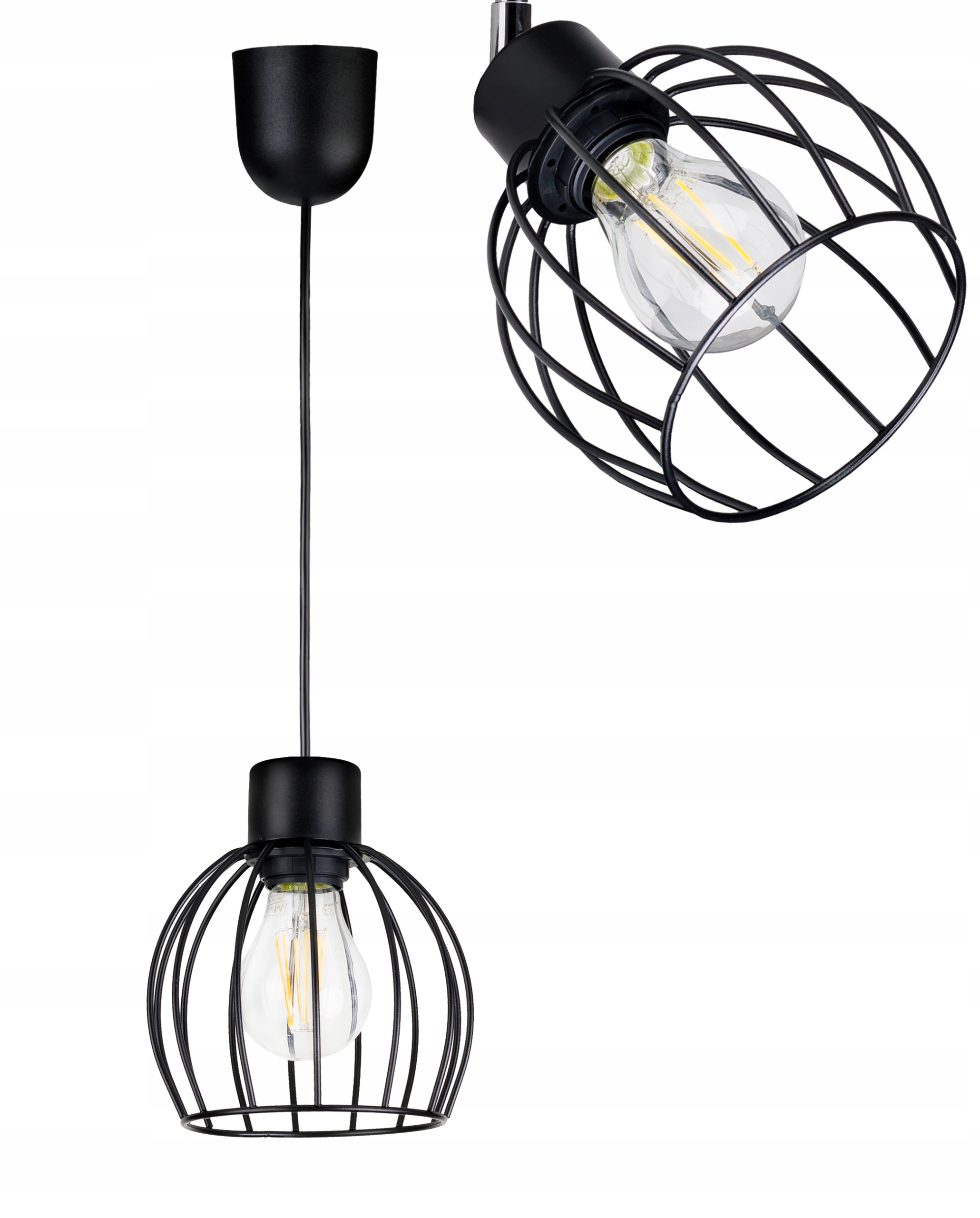 LAMPA WISZĄCA ZWIS żyrandol sufiow loft drut KULA