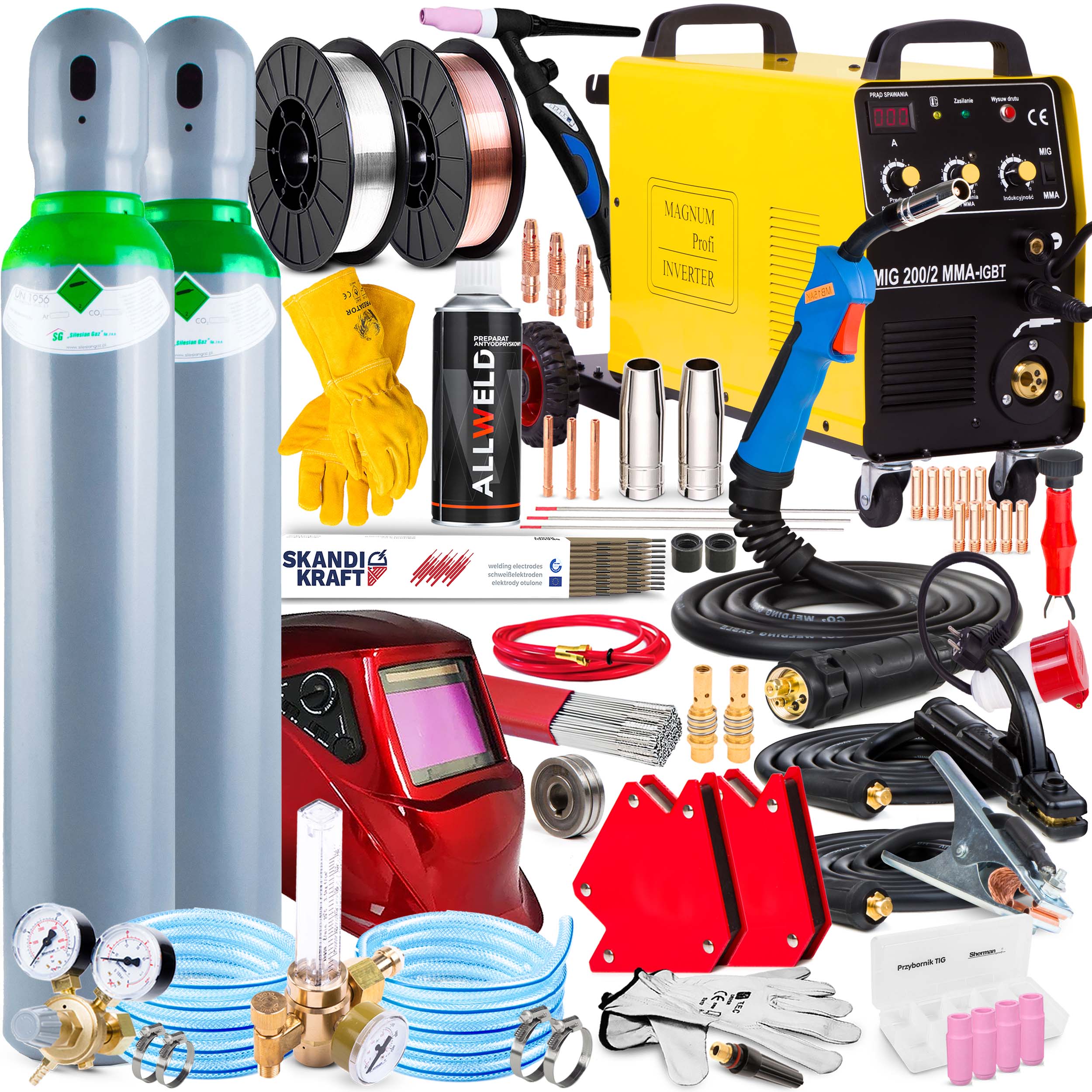 Invertorová Svářečka S Invertorem Magnum Mig 200/2 Mma Igbt Alu Lutosvařování