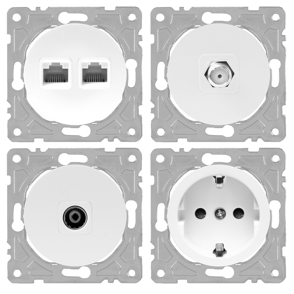 Ramka pojedyncza, plastik, biała, OVAL, OVA1001W Kolor biały