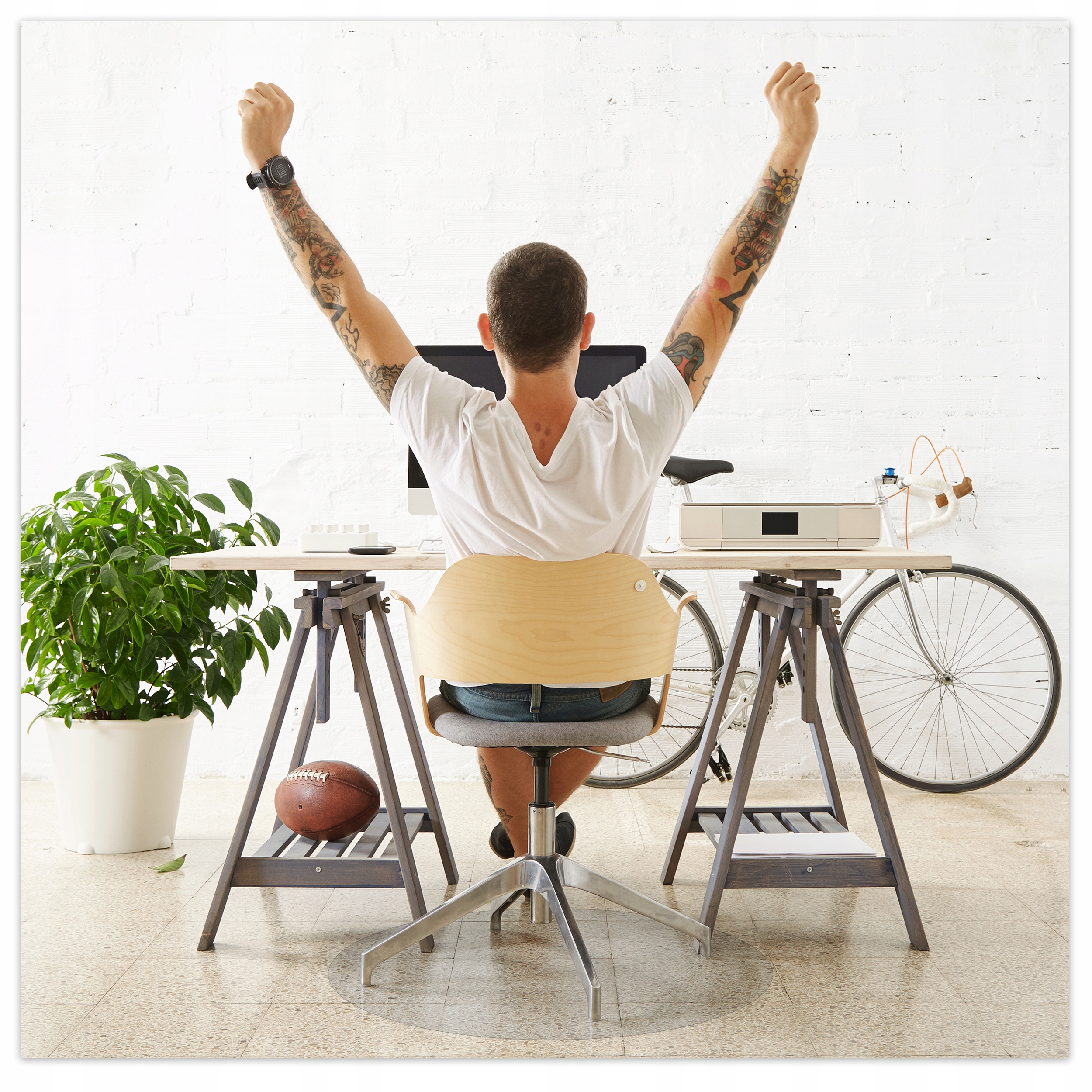 Okrągła Mata Ochronna Pod Krzesło Fotel 100 cm