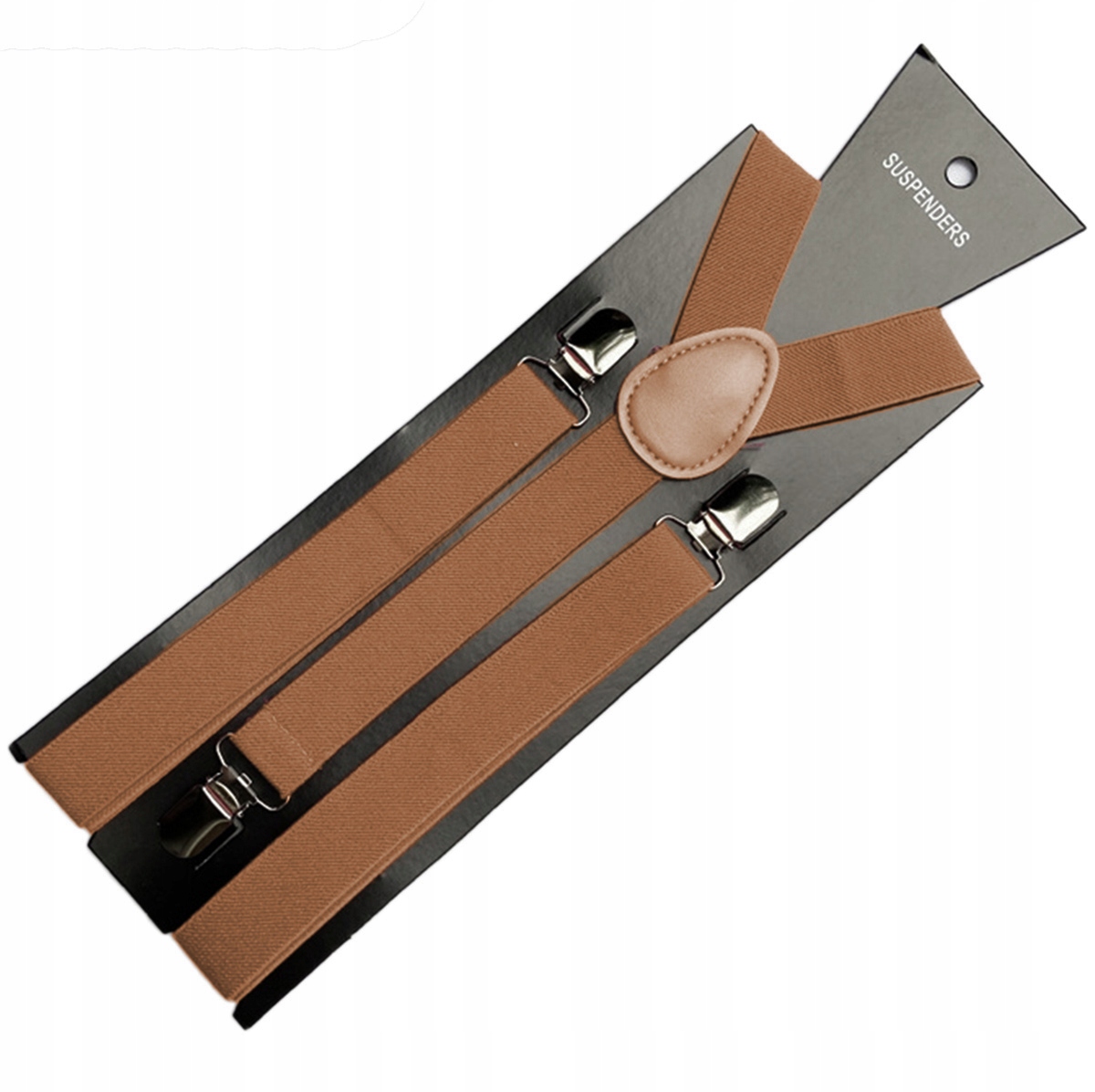 SZELKI DO SPODNI MĘSKIE DAMSKIE UNIWERSALNE ELEGANCKIE KLIPS BRĄZOWE BQ6G