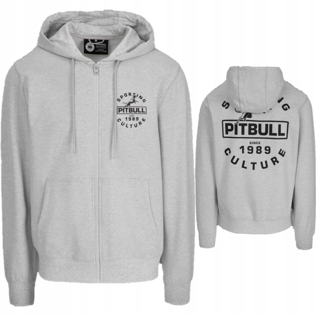 Pitbull West Coast Rozepínací Mikina S Kapucí Physical Culture Šedá L