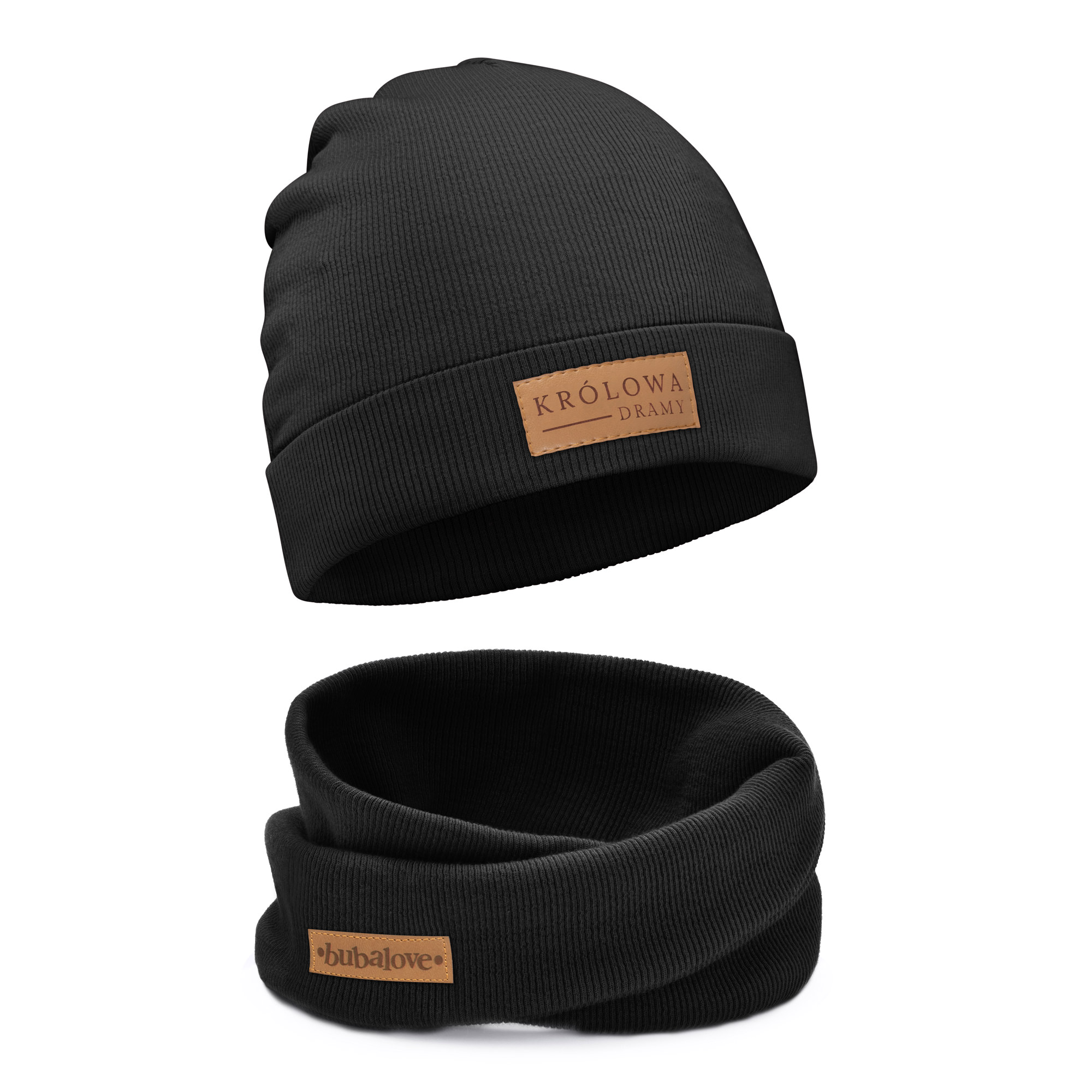 

Czapka+komin Królowa Dramy czarny r.3