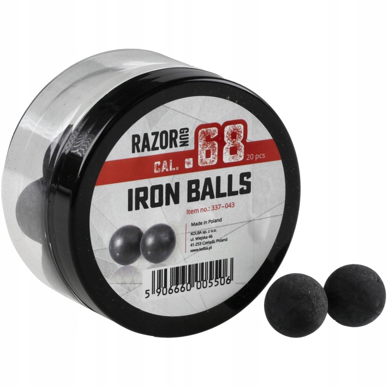 RazorGun Kule gumowo-metalowe Iron Balls do Hds 68 .68 20 szt