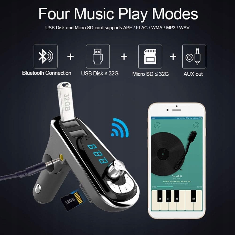 Nadajnik Bluetooth FM, automatyczny samochodowy Marka bez marki