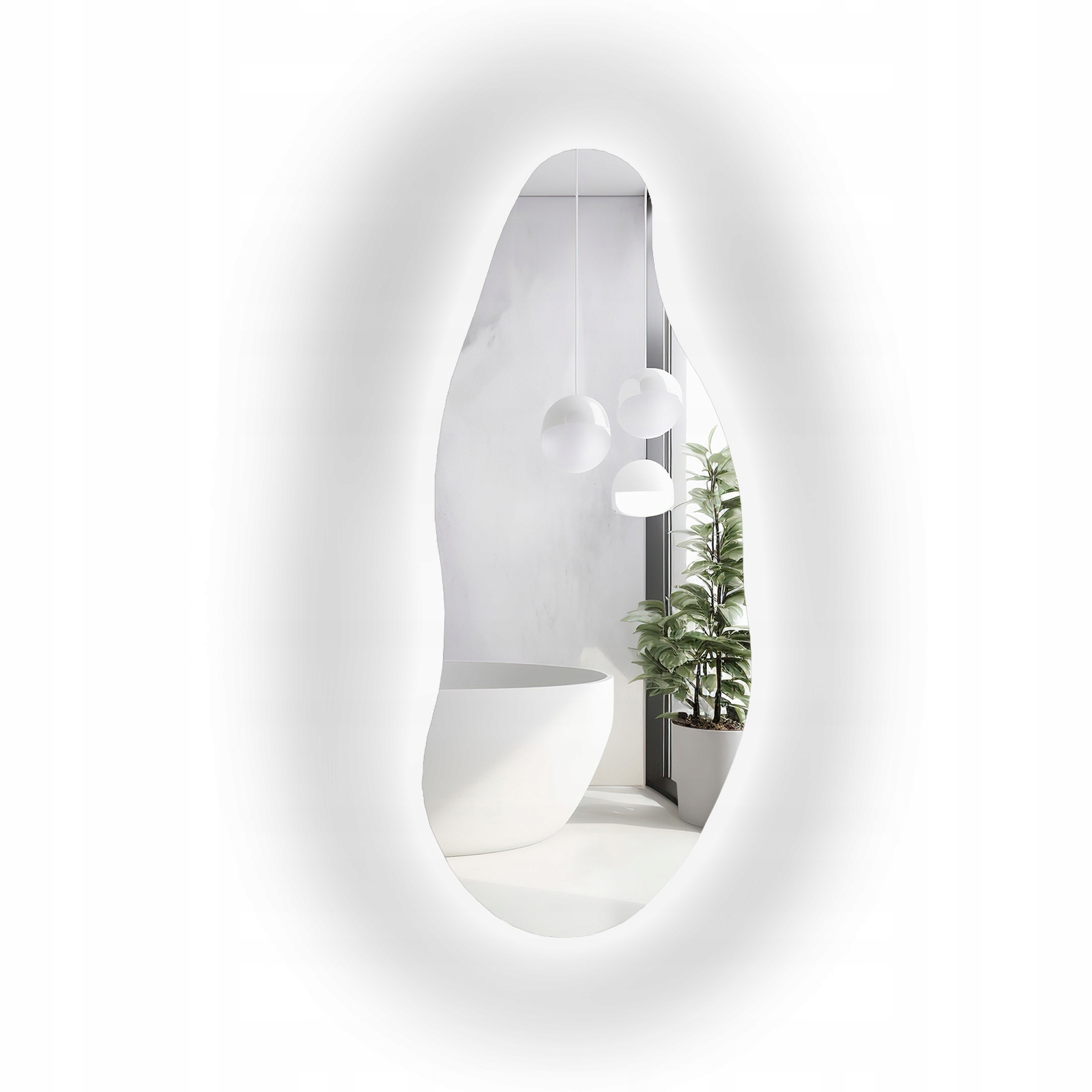 Zrcadlo nepravidelného tvaru Baryt s Led podsvícením 60x154