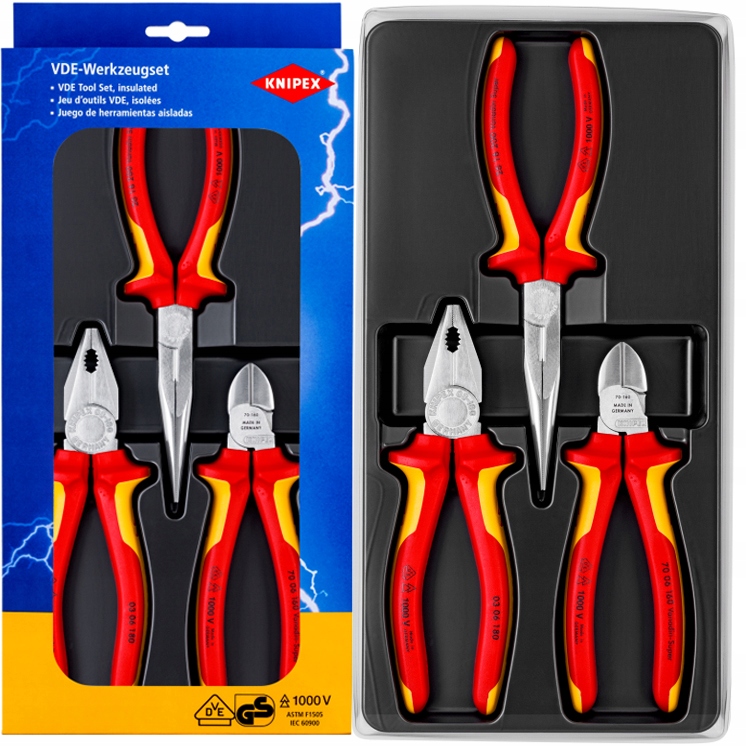 

Knipex Szczypce Tnące Półokrągłe Kombinerki 3 szt.